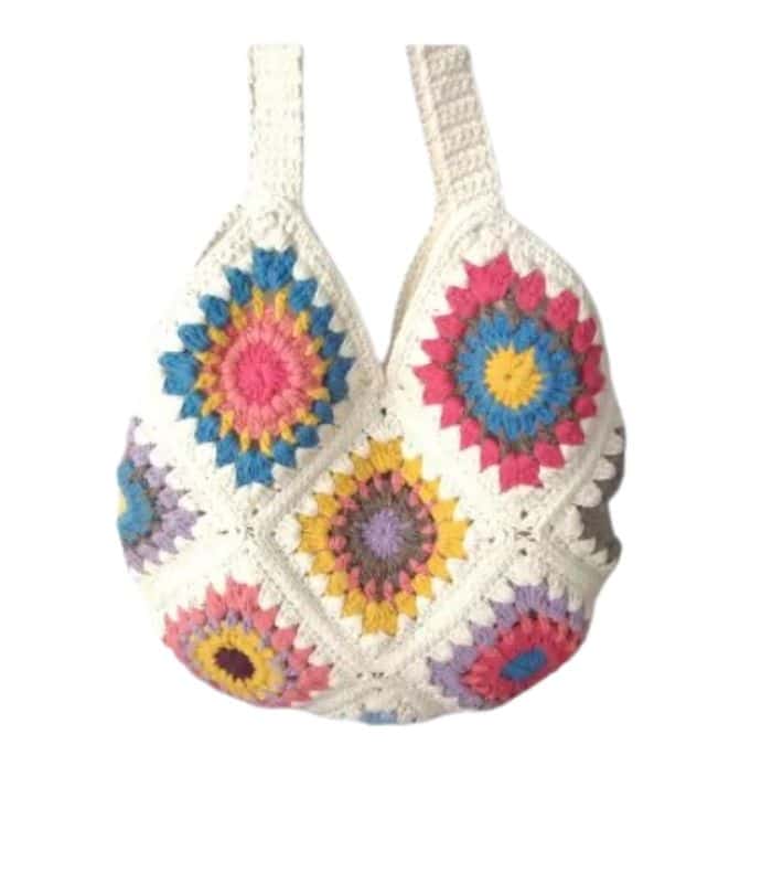 crochet hand bag